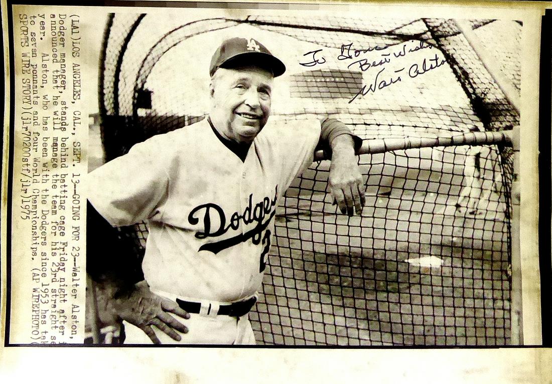 Dodger Manager WALTER ALSTON - Photo Signed (1 of 1)