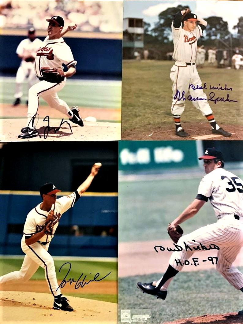 BRAVES HOF Pitchers - Five Signed Photos (1 of 2)