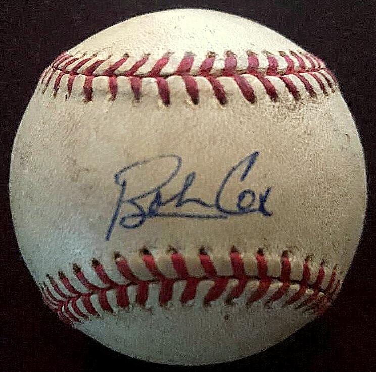 HOFers BOBBY COX & GREG MADDUX - Baseball Signed (1 of 2)