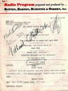 "The Bambino" BABE RUTH - 1933 Radio Script Signed