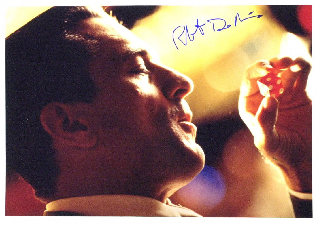 ROBT DeNIRO & AL PACINO - Godfather Photos Signed: Robert DeNiro (1943- ) and Al Pacino (1940 ) Actors. Two 10" x 8" color movie stills from The Godfather each signed. Pacino signs: "To Bill Best Al Pacino.