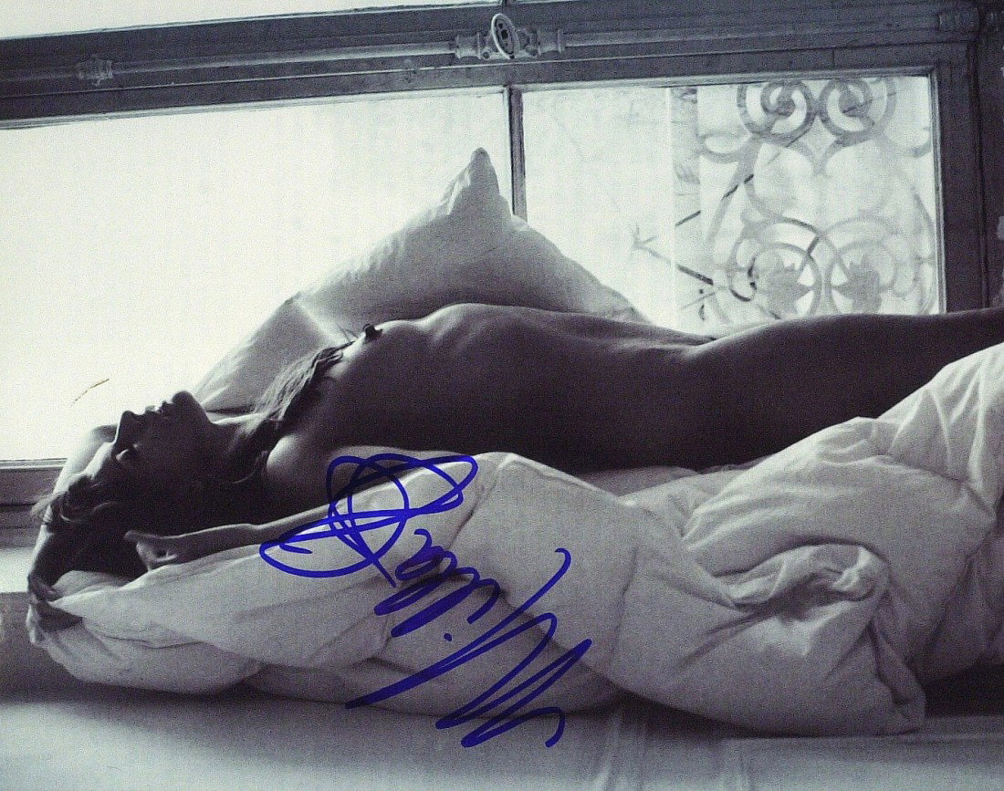 MILLA JOVOVICH - Naked Photo Signed: Milla Jovovich (1975- ) Ukrainian actress. Jovovich has been noted for her careers as a model, singer, and actress. She has become one of the very few supermodels who also developed a steady and serio