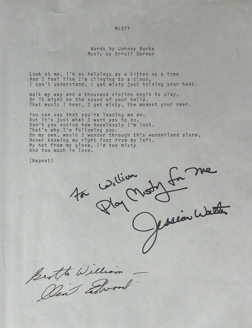 PLAY MISTY for ME - Clint Eastwood, Jessica Walker: Play Misty for Me. Play Misty for Me was a 1971 psychological thriller film, directed by and starring Clint Eastwood, in his directorial debut and starring. Jessica Walter. David "Dave" Garver is a KR