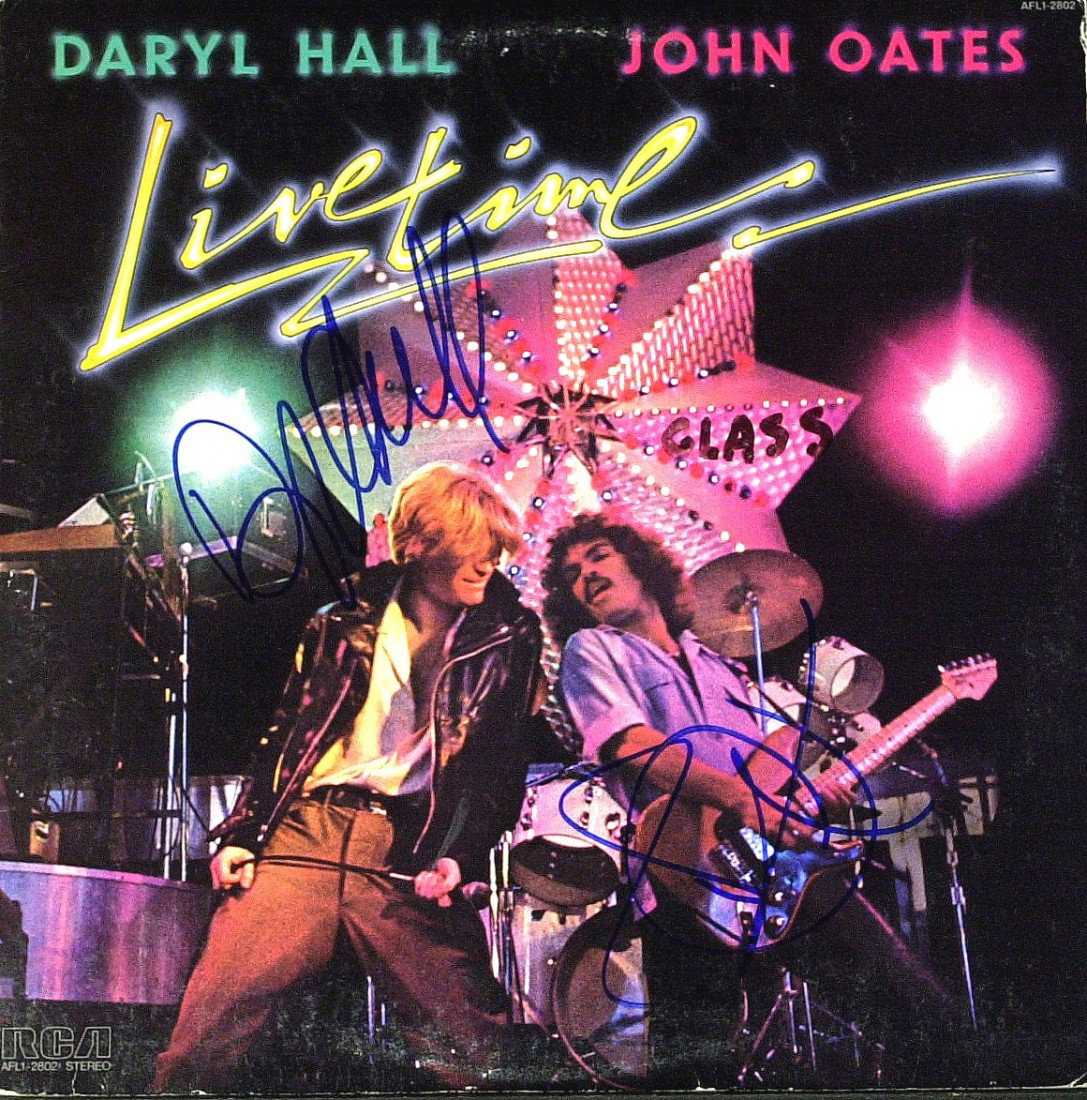 HALL & OATES - Record Album Signed By Both: Hall & Oates. Daryl Hall (1948- ) and John Oates (1949- ) Rock Duo. Hall and Oates achieved their greatest fame in the late 1970s and early to mid-1980s. Both sing and are multi-instrumentalists. They
