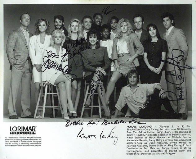 Knots Landing Cast Signed Photo