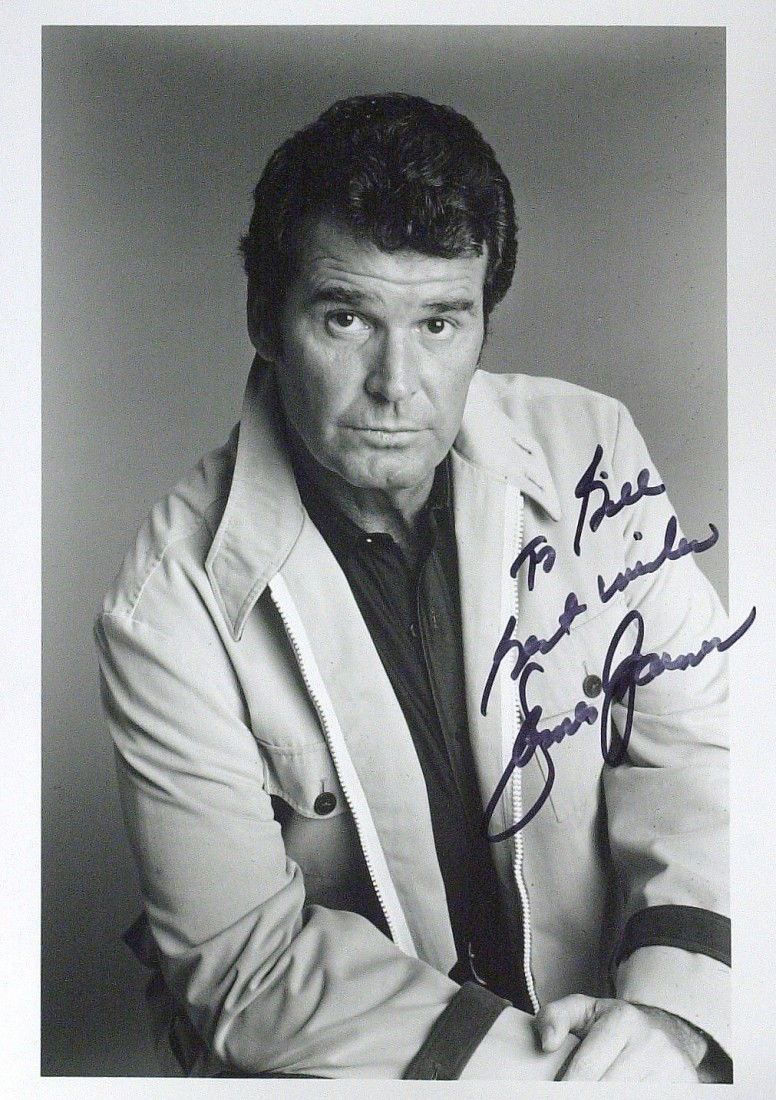 TV ACTORS - Photos Signed By Three: Television Actors. Three 8" x 10" photographs signed: James Garner (1928- ) Garner starred in The Rockford Files, "To Bill Best Wishes James Garner," Angela Lansbury (1925- ) after four decades on sta