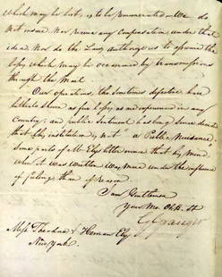 Postmaster Gen GIDEON GRANGER - ALS: Gideon Granger (1767-1822) Politician. Granger lost his bid for a seat in the United States Congress, in 1798 but President Thomas Jefferson rewarded him for his loyalty by naming him Postmaster