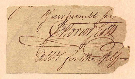 Rev War Genl JOHN MORIN SCOTT - Cut Signature: John Morin Scott (1730-1784) Rev War General, Politician. Scott was a founding member of the Sons of Liberty and was a member of the New York General Committee. During the Revolutionary War, he was a