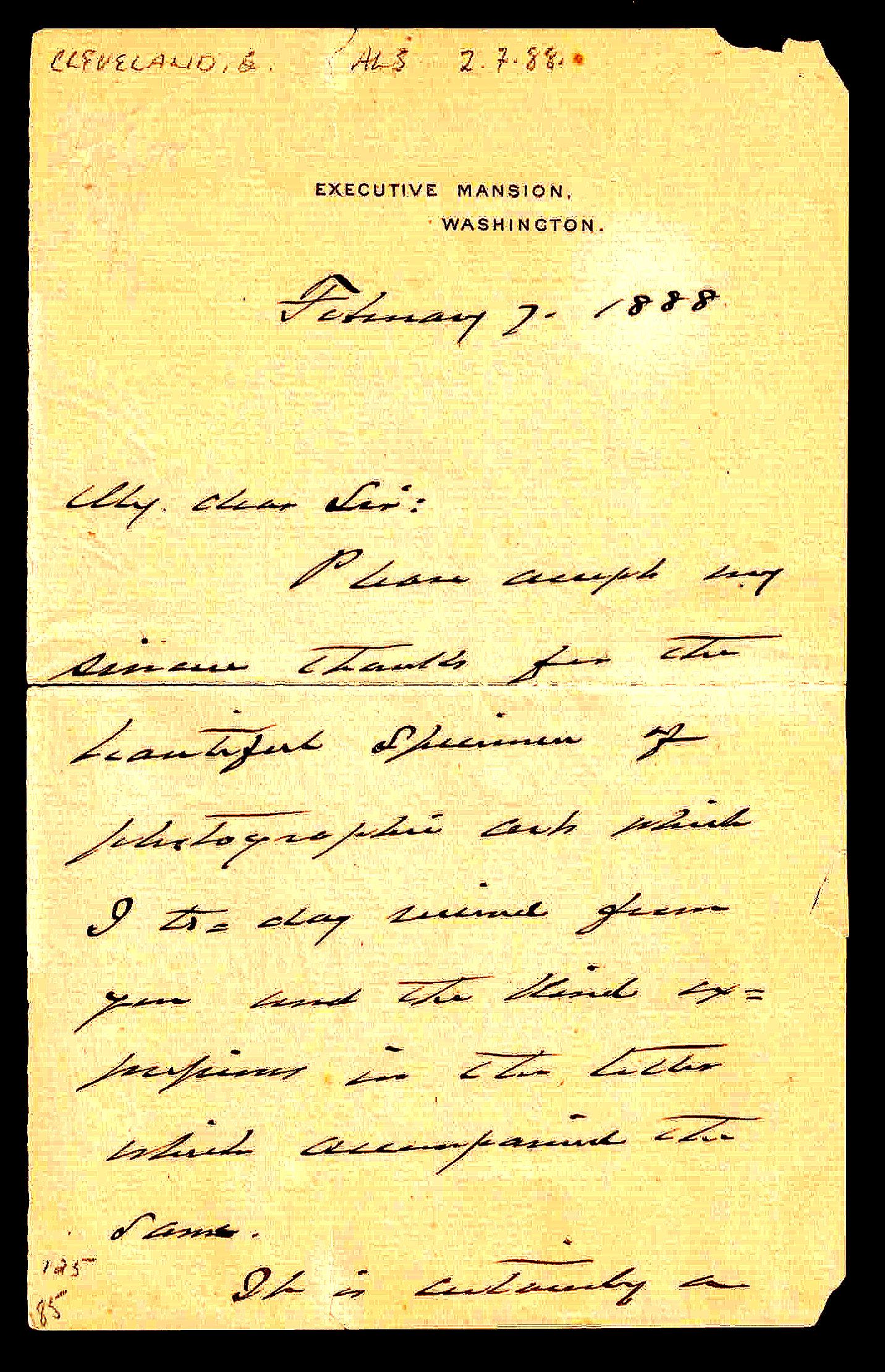 22nd & 24th Pres GROVER CLEVELAND - ALS (1 of 2)