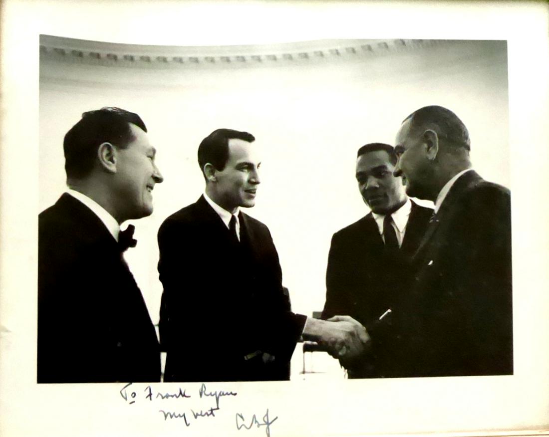 LYNDON B JOHNSON - Photo w Cleveland Browns (1 of 2)