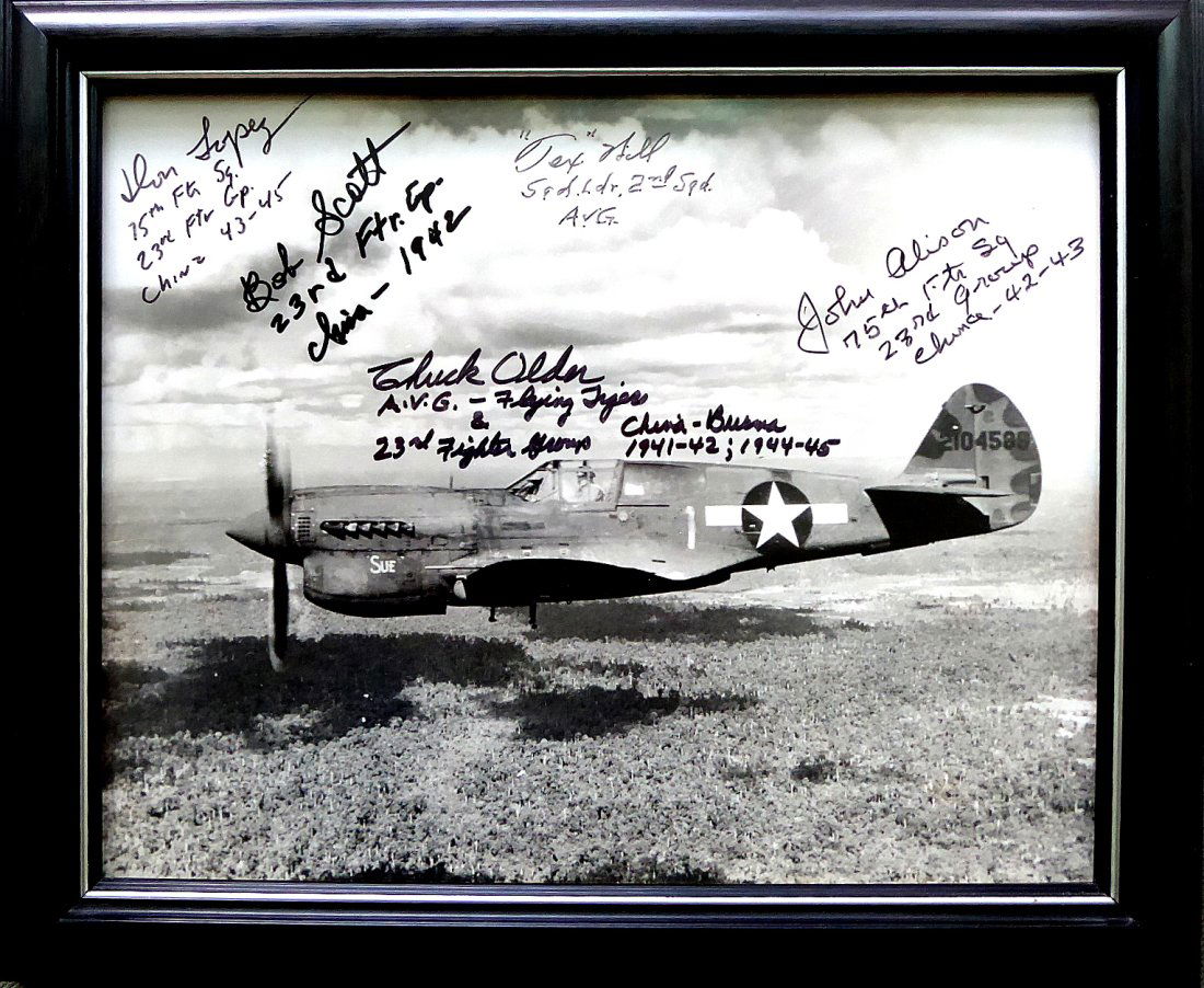 Flying Tigers - Photo Signed by 5 Aviators (1 of 1)