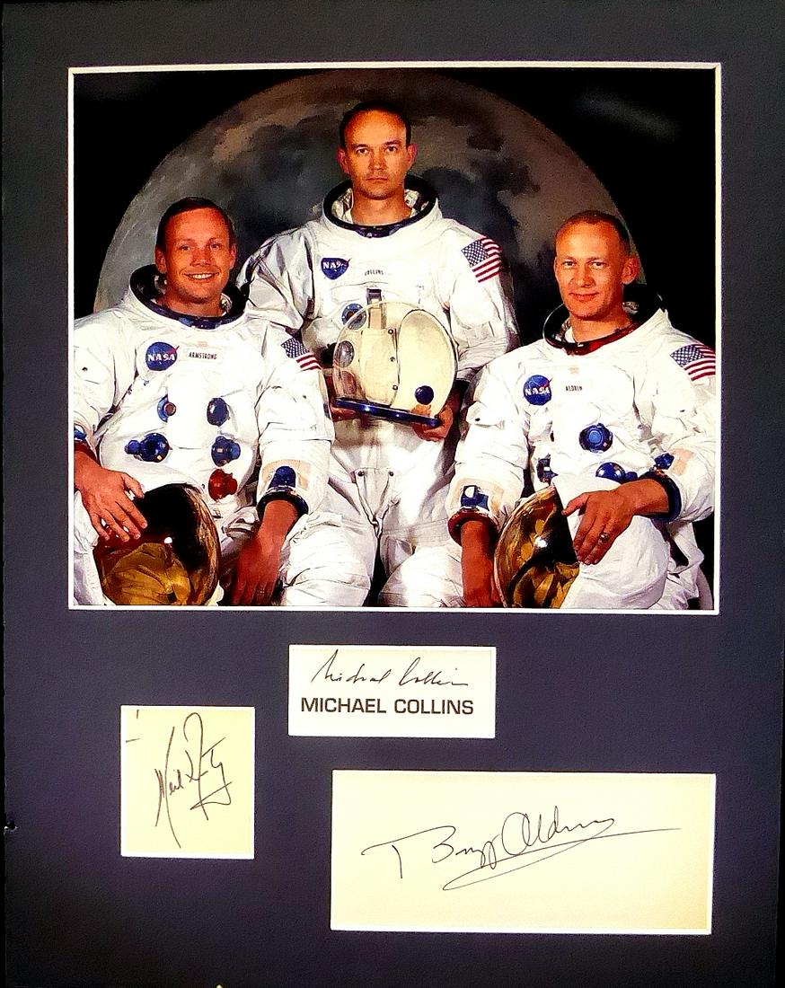 ARMSTRONG, ALDRIN & COLLINS - Cut Sigs Matted (1 of 2)