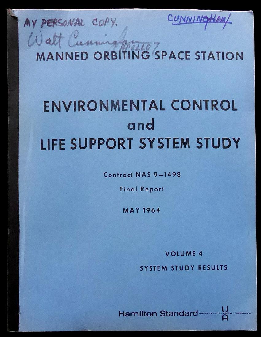 Astronaut WALT CUNNINGHAM - His NASA Manual (1 of 1)