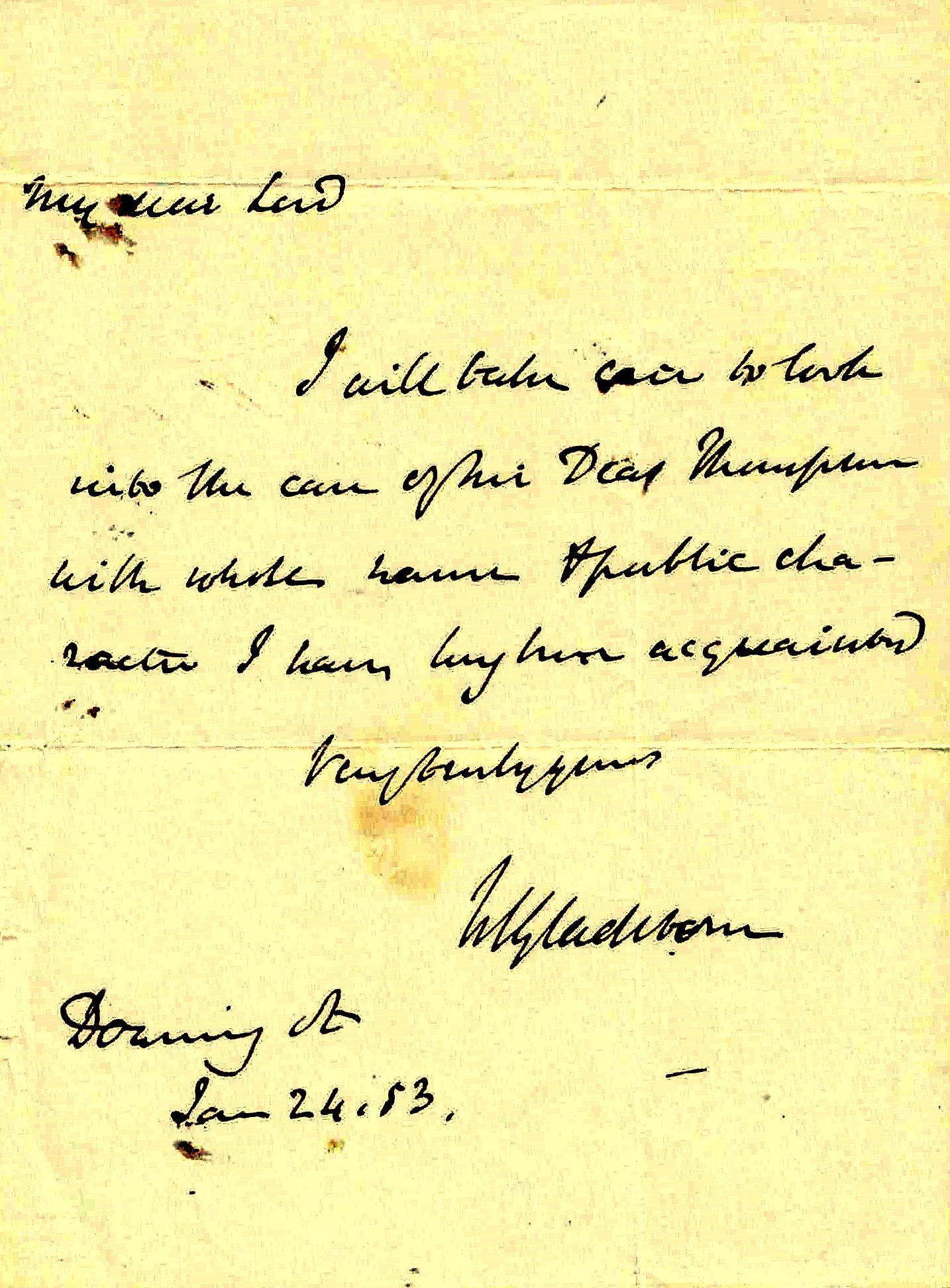 British PM WILLIAM GLADSTONE - ALS (1 of 1)