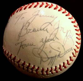 Dean,Dizzy Signed Baseball
