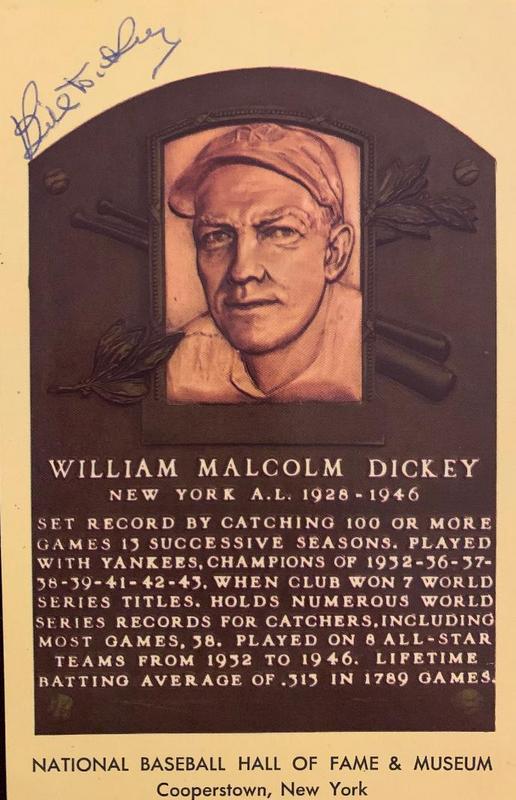 Dickey,Bill Signed HOF Post Card (1 of 1)