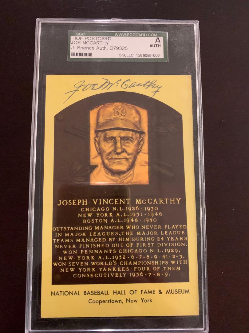 McCarthy,Joe Signed/Encapsulated HOF Card (1 of 1)