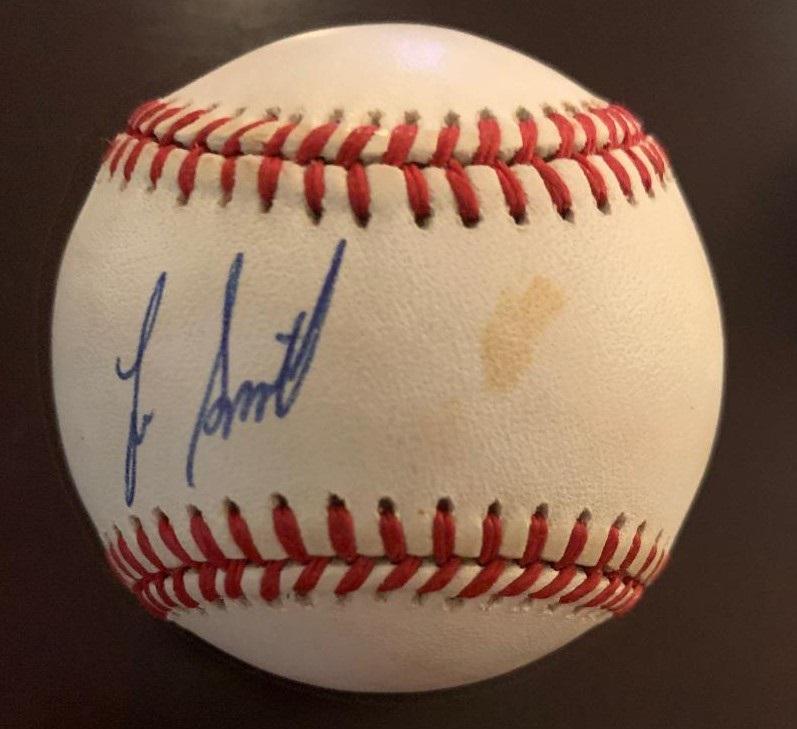 Smith, Lee Signed Baseball: Lee Arthur Smith (1957-) is an American former professional baseball pitcher, who played 18 years in Major League Baseball (MLB) for eight teams. Smith served mostly as a relief pitcher during his car