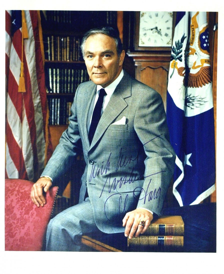 Reagan Secy State ALEXANDER HAIG - Photograph: Alexander Haig (1924-2010) General, statesman. Haig served in both the Korean and Vietnam wars and as Supreme Allied Commander Europe of NATO forces. He held several important government posts during