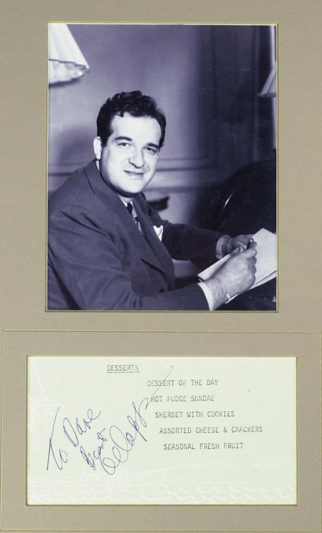 Cartoonists AL CAPP and MATT GROENING - Autographs: Cartoonists. Al Capp (1909-1979) and Matt Groening (1954- ). Capp was best known for the satirical comic strip Li'l Abner. He also wrote the comic strips Abbie an' Slats and Long Sam. Groening is the