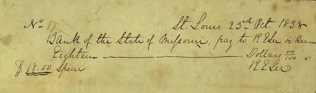Gen ROBERT E LEE - Check Written & Signed TWICE: Robert E. Lee (1807-1870) C. S. A. General. Lee the commander of Confederate troops during the Civil War. Before the war, he led the marines who put down the insurrection by John Brown at Harpers Ferr