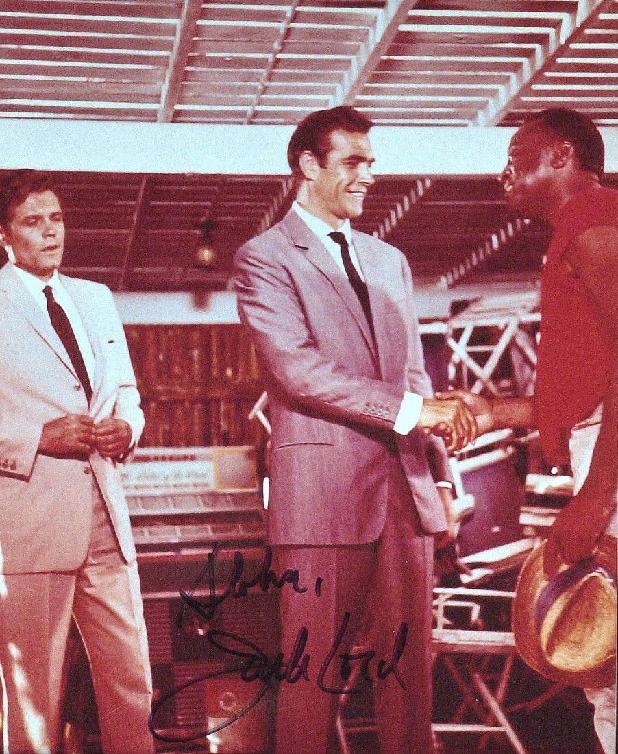 James Bond, Dr NO - JACK LORD - Photo Signed: James Bond. Dr. No. Jack Lord (1920-1998) Actor. Lord is mostly remembered for playing tough, hair-heavy cop Steve McGarrett on the television drama Hawaii Five-O. He was the first actor to play recur