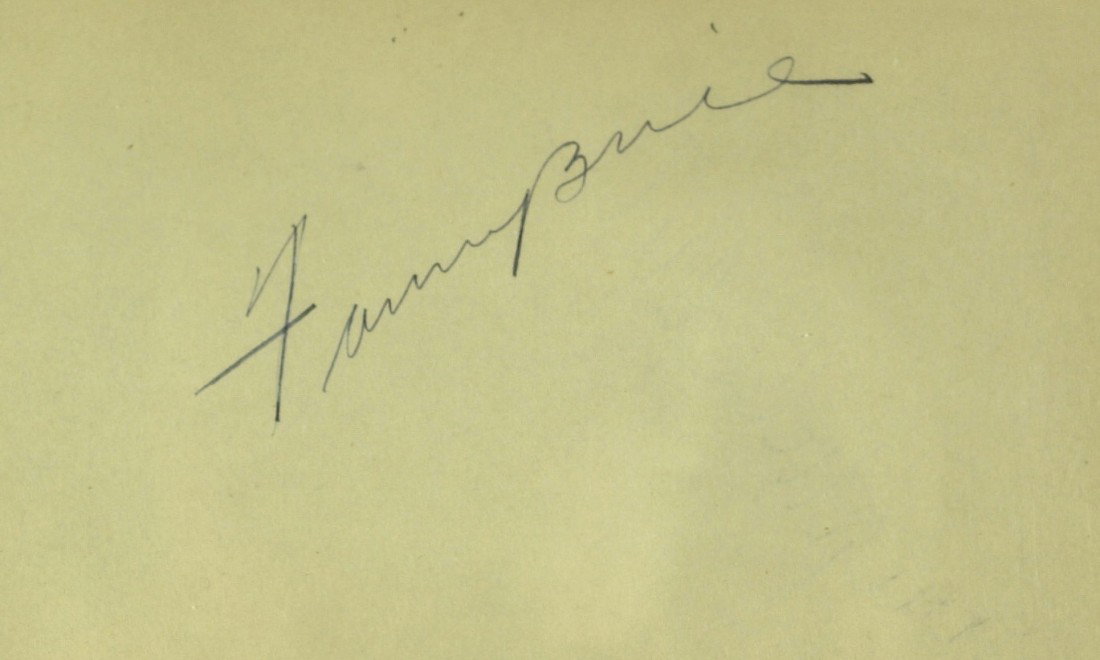 Funny Girl FANNY BRICE - Album Page Signed: Fanny Brice (1891-1951) Comedienne, singer. Brice is best remembered as the creator and star of the top-rated radio comedy series, The Baby Snooks Show. Thirteen years after her death, she was portray