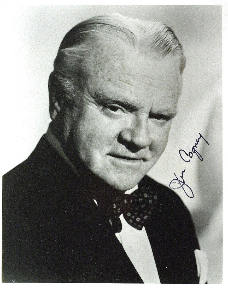 Actor JIMMY CAGNEY - Photograph Signed: James Cagney (1899-1986) Actor. Cagney played the first in a series of pugnacious criminal roles in the film Public Enemy, followed by Angels with Dirty Faces and White Heat. He wan an Academy Award i