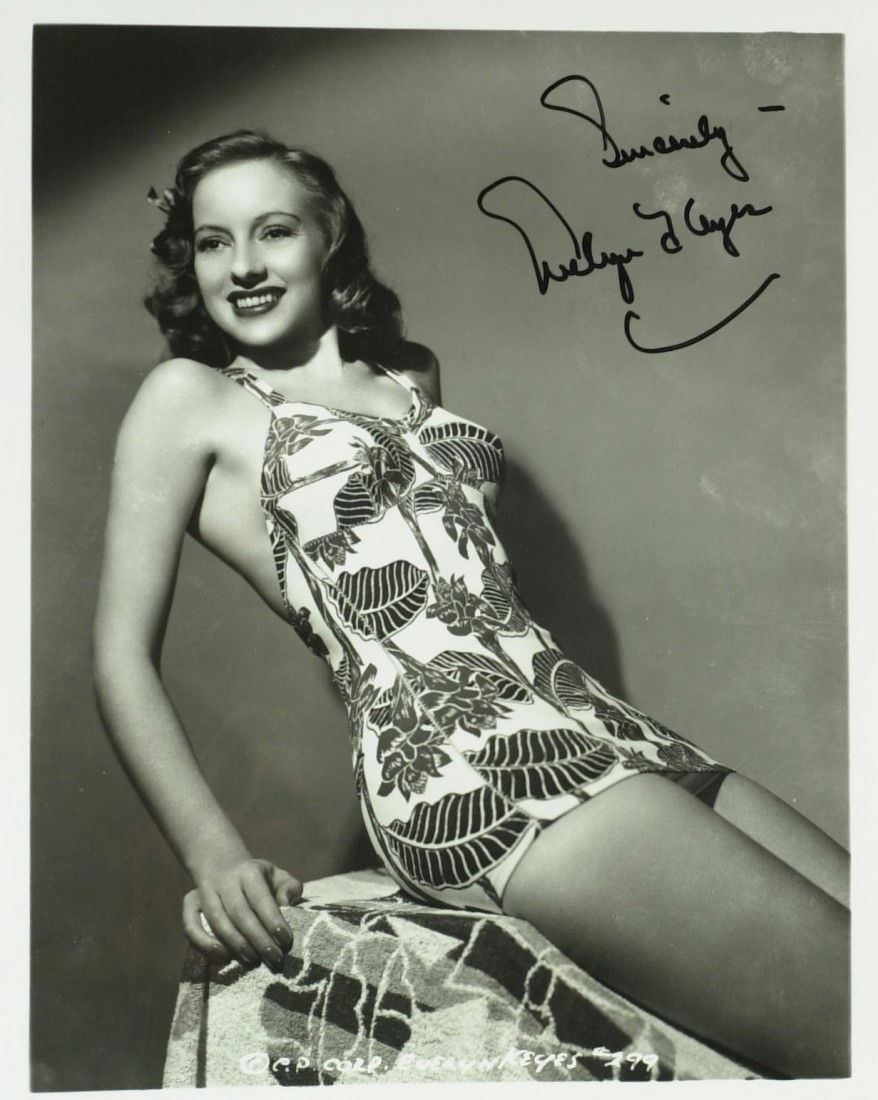 GWTW Actress EVELYN KEYES - Photo Signed: Evelyn Keyes (1916-2008) Actress. Keyes got her start in films portraying Scarlett's sister, Suellen, in Gone With the Wind. She was 19 years old when she won the part, and went on to play ingenue rol
