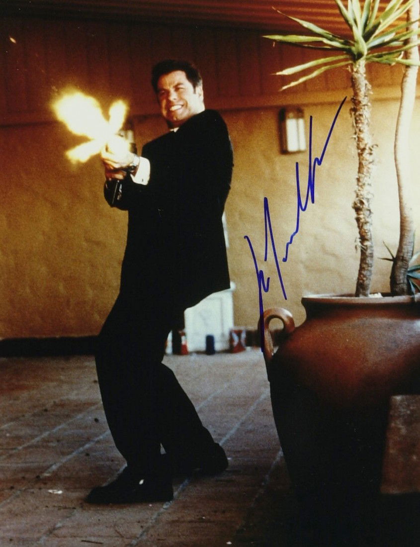 Actor JOHN TRAVOLTA - Two Signed Photos: John Travolta (1954- ) Actor. Travolta first became known in the 1970s, after appearing on the television series Welcome Back, Kotter and starring in the box office successes Saturday Night Fever and