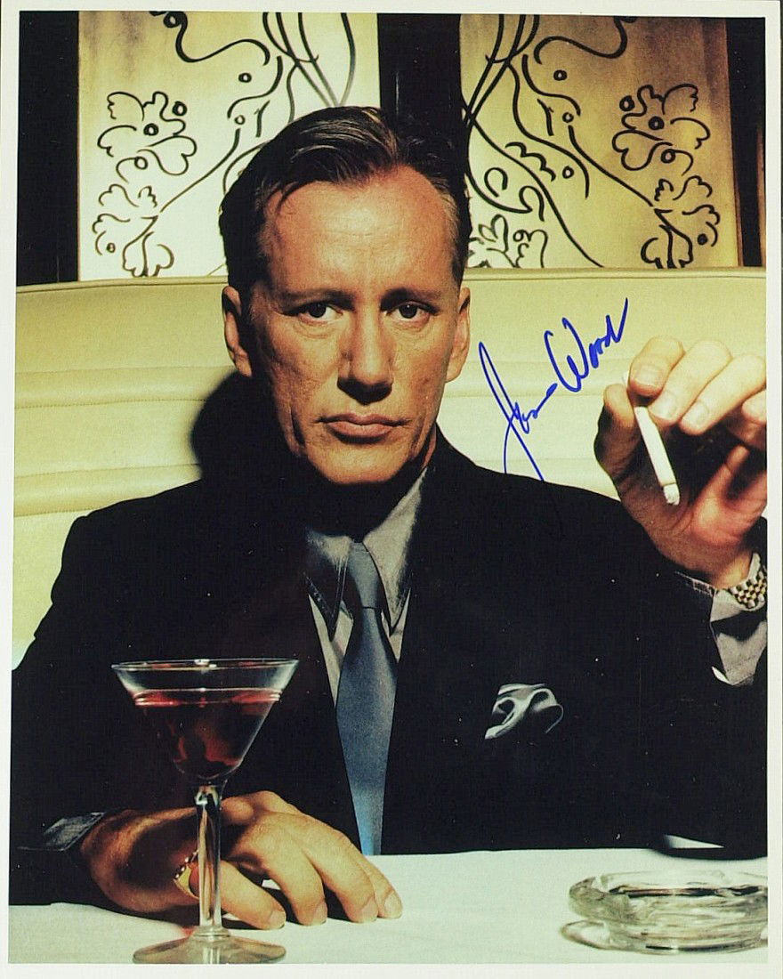 Actor JAMES WOOD - Two Photos Signed: James Wood (1947- ) Actor. Woods is known for starring in critically acclaimed films such as Once Upon a Time in America, Salvador, Nixon, Ghosts of Mississippi, Casino, and in the television legal dr