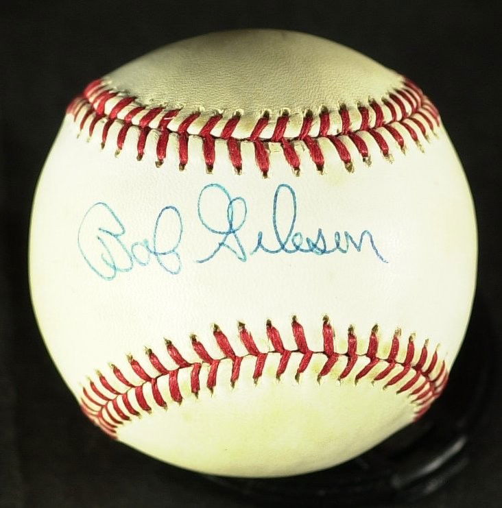 Cardinal Pitcher BOB GIBSON - NL Baseball Signed: Bob Gibson (1935- ) Gibson won 20 games five times over his seventeen years with the Cardinals and established himself as the very definition of intimidation, competitiveness and dignity. He posted a