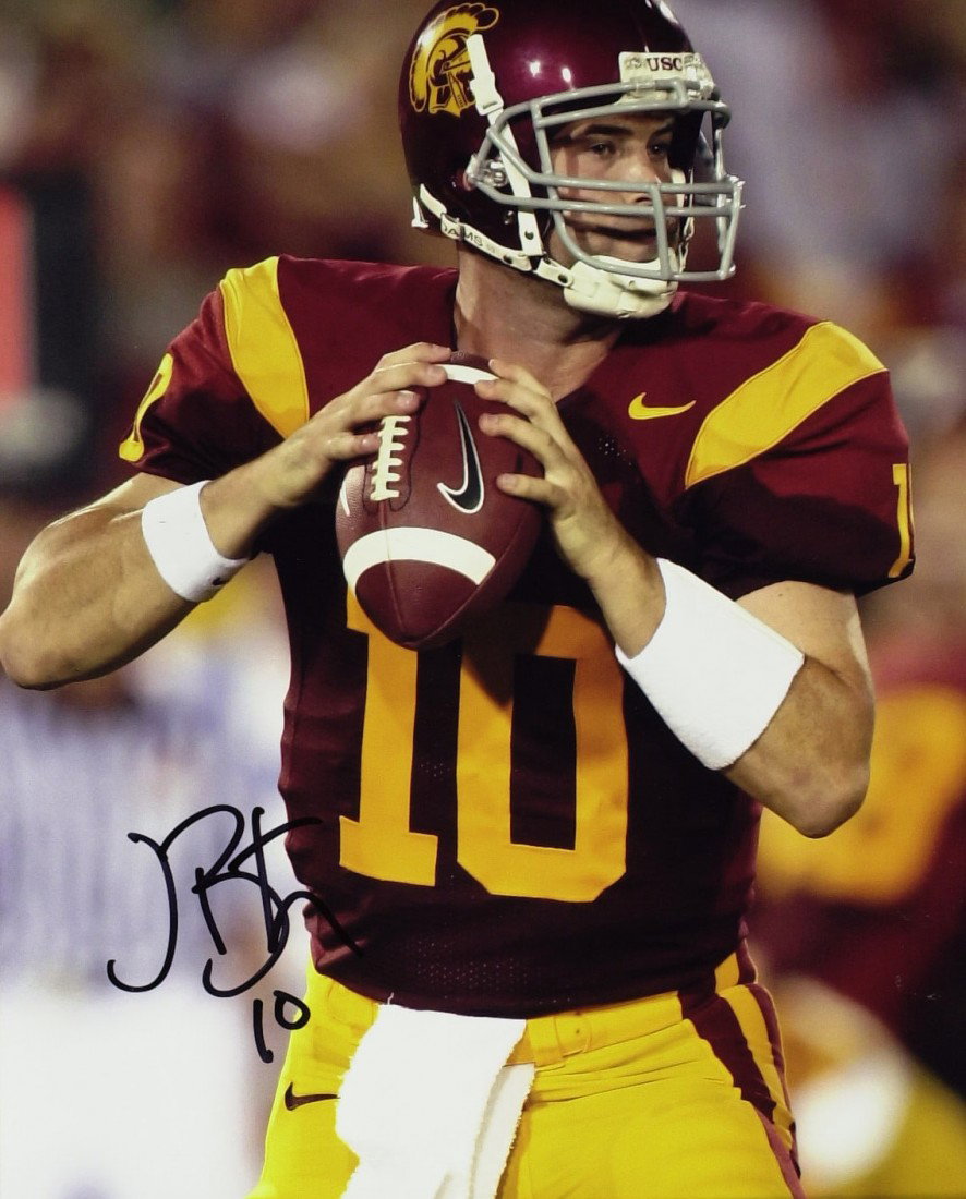 College All-Americans - Four Photos incl McFadden: College Football. 8" x 10" color photographs signed: John David Booty (1985- ) Quarterback, USC, Darren McFadden (1987- ) Running back, Arkansas, Brady Quinn (1984- ) Quarterback, Notre Dame and Mike 