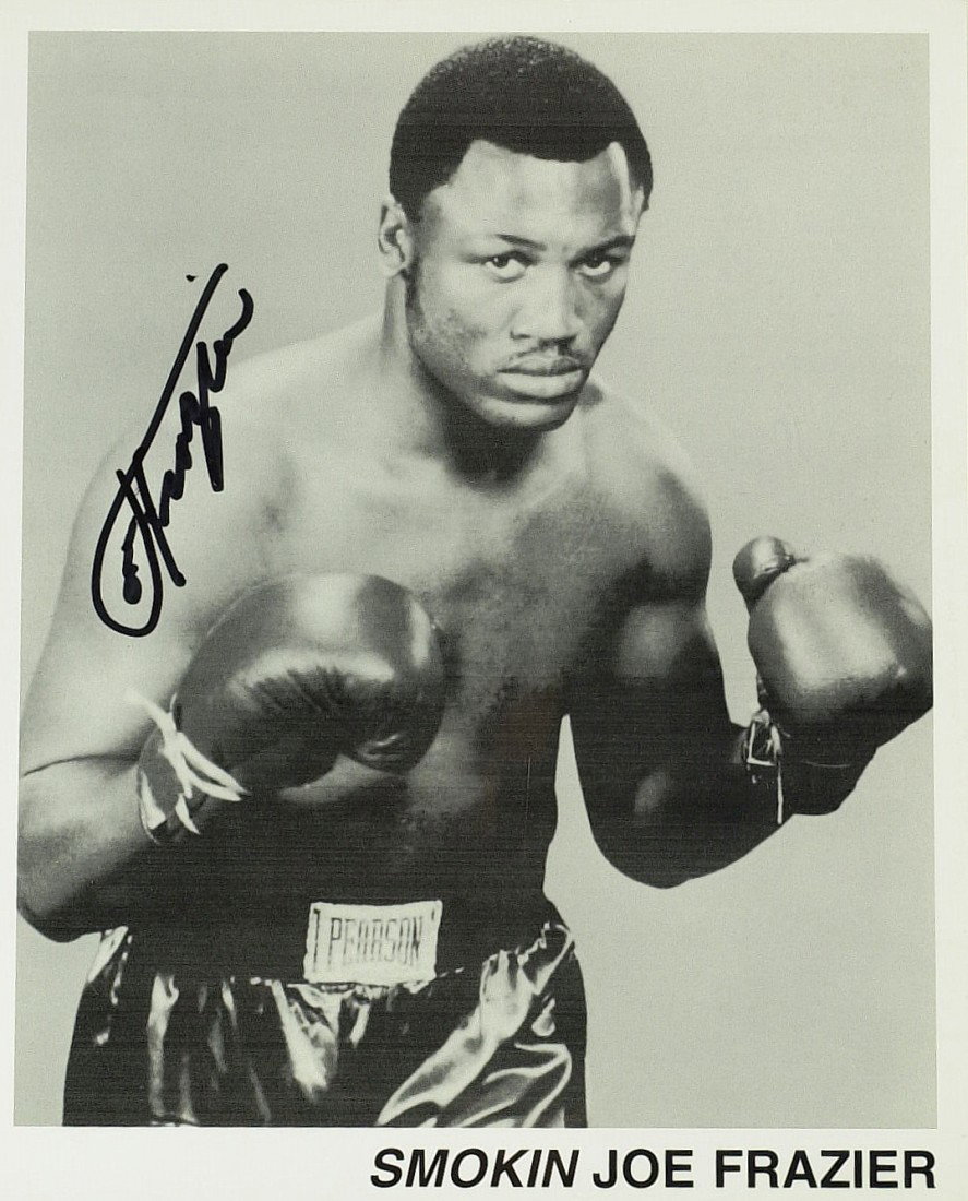 Hvywgt Champ JOE FRAZIER - Photo Signed: Joe Frazier. 8" x 10" promotional black and white photograph signed.