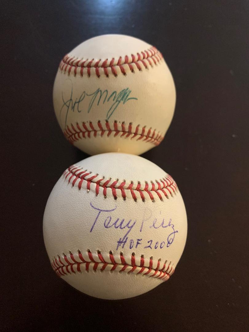 Reds Morgan and Perez Signed Baseballs (1 of 2)