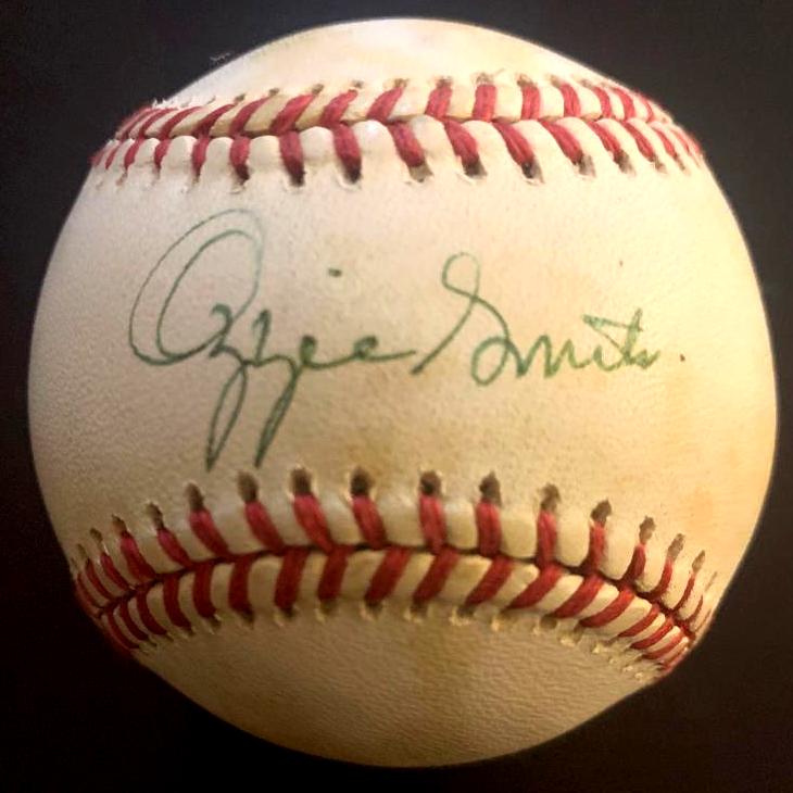 Smith,Ozzie Signed Baseball (1 of 2)