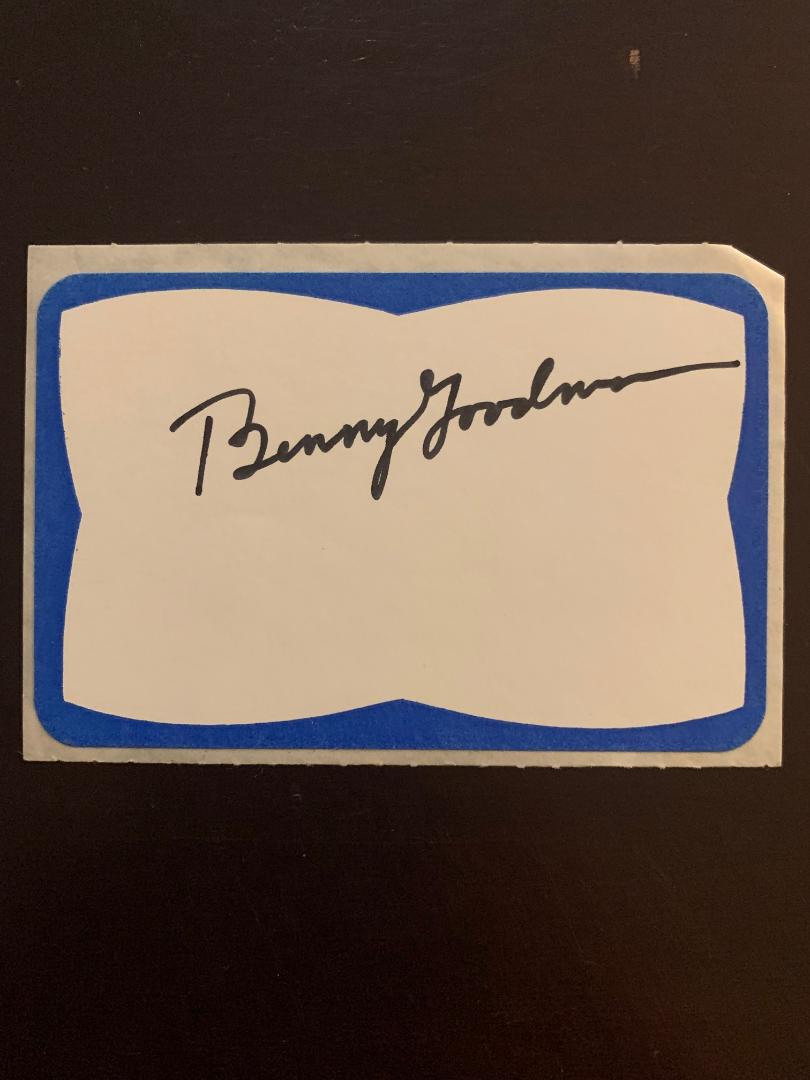 Goodman,Benny Signed Name Tag (1 of 1)