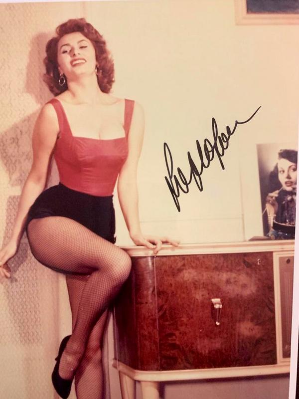 Loren,Sofia Signed Photo: Sofia Loren (1934), is an Italian actress. She was named by the American Film Institute as one of the greatest stars of Classical Hollywood cinema and as of 2023, is one of the last surviving major st
