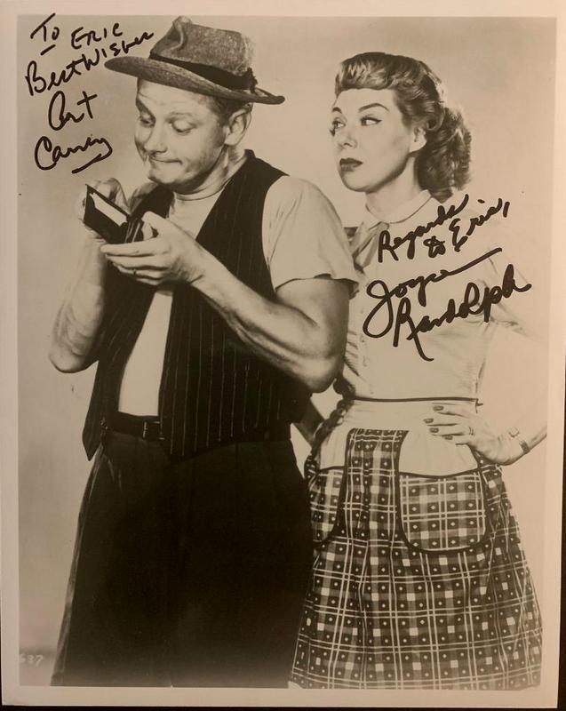 Honeymooners Carney and Randolph Signed Photo (1 of 1)