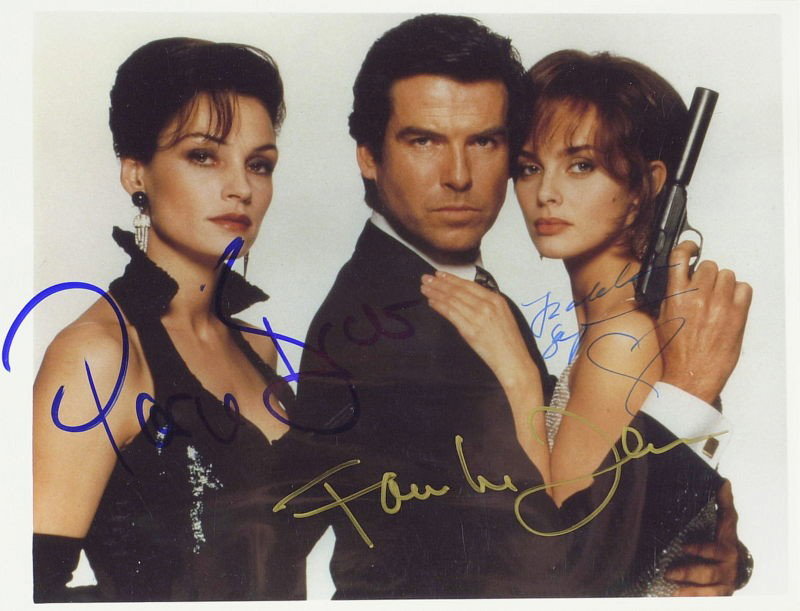 JAS BOND: Golden Eye - Cast Signed Photo: James Bond: Golden Eye. In this 1995 film, Bond teams up with the lone survivor of a destroyed Russian research center to stop the hijacking of a nuclear space weapon by a fellow agent believed to be 