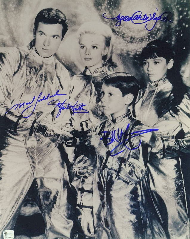 TV Series LOST IN SPACE - Large Cast Signed Photo: Lost in Space. Lost in Space was a science fiction television series which ran for three seasons, with airing between 1965, and 1968. Set in 1997, the series focused on astrophysicist Dr. John Robinso