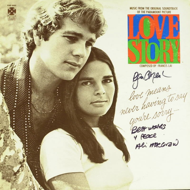 LOVE STORY - Album Signed O'NEAL & McGRAW: Love Story. Love Story is a 1970 romantic drama film written by Erich Segal and based on his novel Love Story. The film, well known as a tragedy, is considered one of the most romantic of all time by 