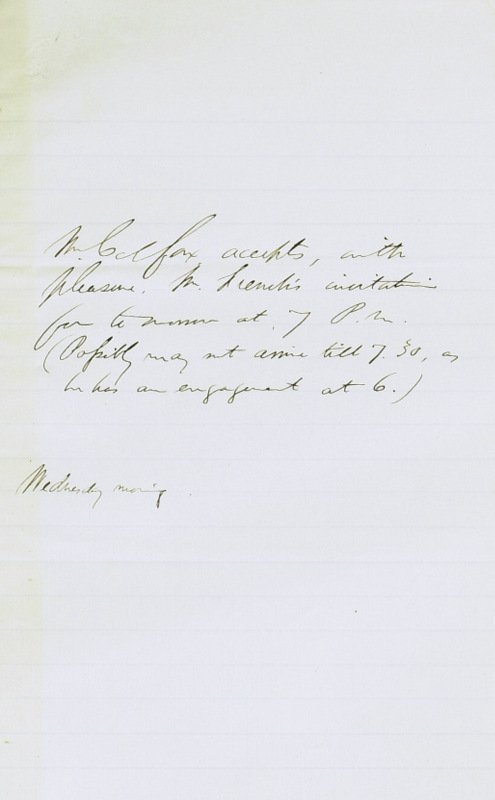 Grant VP SCHUYLER COLFAX - Autograph Note Signed: Schuyler Colfax (1823-1885) Colfax was the 17th Vice President of the United States serving with Ulysses S. Grant. He was a Representative from Indiana serving as Speaker of the House of Representativ