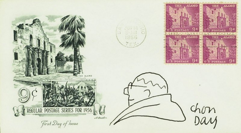 Brother Sebastian CHON DAY - Orig Sketch Signed: Chon Day (1907-2000) Cartoonist. Day’s cartoons appeared in The New Yorker and other magazines. His cartoon series Brother Sebastian began in 1954 in the magazine Look, where it ran for years. These