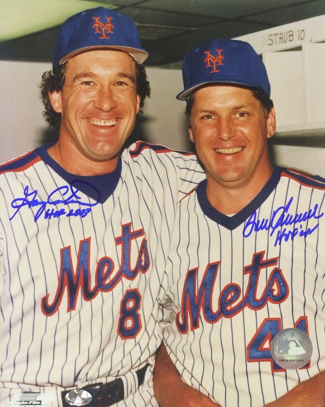 Mets GARY CARTER & TOM SEAVER - Photo Signed: Gary Carter (1954-2012) and Tom Seaver (1944- ). Carter belted 324 home runs in his nineteen season Major League career. He showed a knack for the big-time, twice earning All-Star Game MVP Awards in h