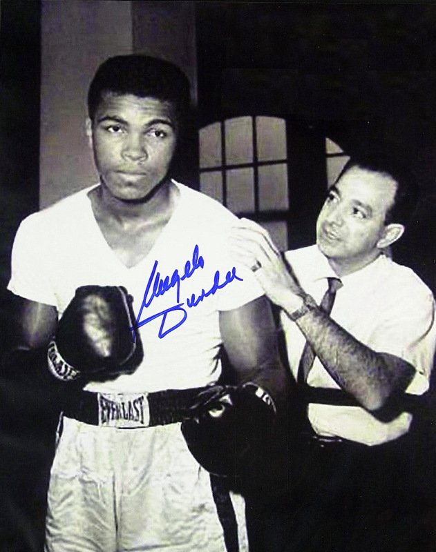 Boxing Trainer ANGELO DUNDEE - Photo With Ali: Angelo Dundee (1921-2012) Boxing trainer. Dundee was best known for his work with Muhammad Ali (1960–1981), he also worked with fifteen other world boxing champions, including Sugar Ray Leonard, Jos