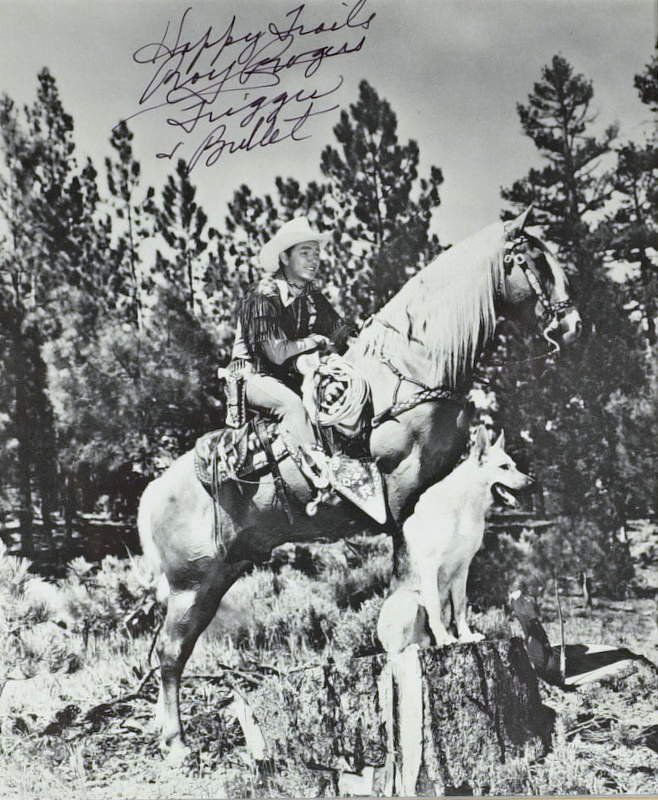 King of the Cowboys ROY ROGERS - Photo Signed: Roy Rogers (1911-1998) Actor, singers. Rogers was called the “King of the Cowboys” during his long career as a folksy singing hero of movies and television. He often co-starred with cowgirl Dale E