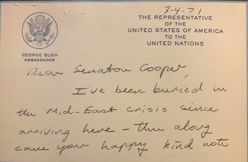 Bush,George HW Hand Written Note (1 of 2)