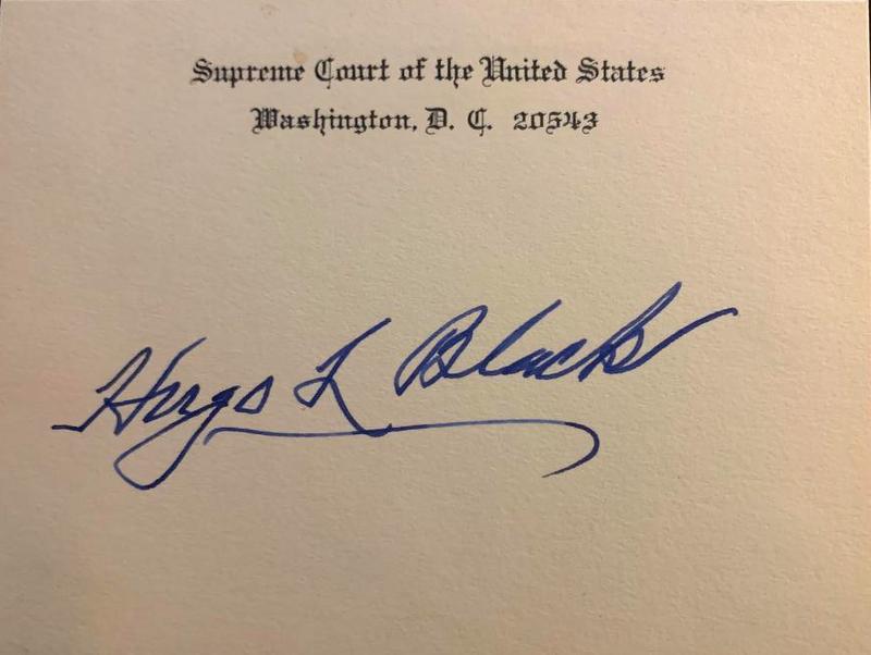 Black,Hugo Signed Chambers Card (1 of 1)