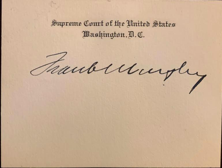 Murphy,Frank Signed Chambers Card (1 of 1)